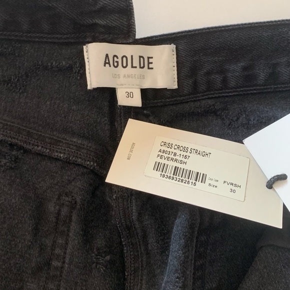 Agolde Criss Cross Straight Jeans Feverish - Picture 9 of 12